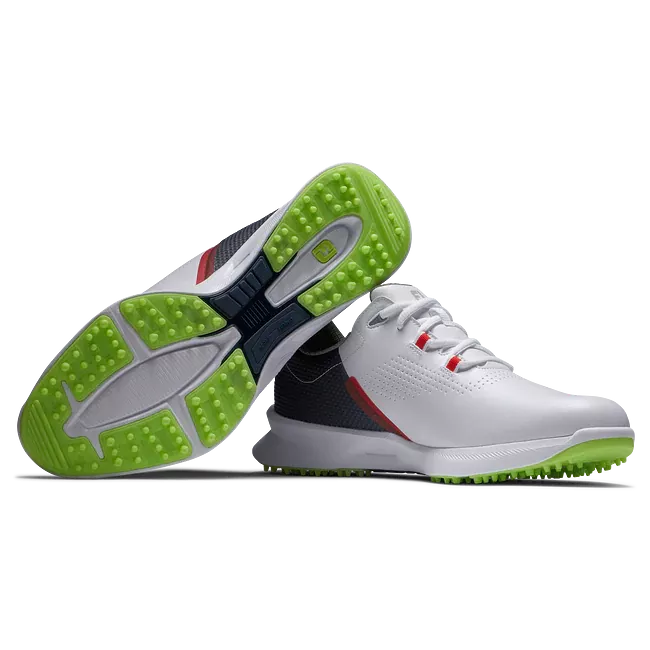 Footjoy Fuel Men's Spikeless Golf Shoe White/Navy/Lime 55452