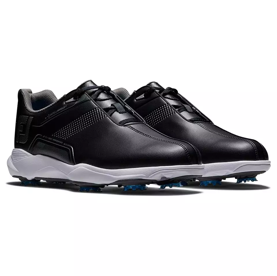 Footjoy Men's eComfort Spiked Golf Shoe Black/White/Blue 57700