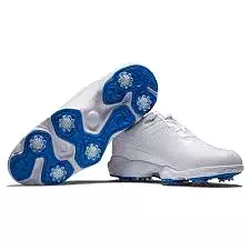 Footjoy Men's eComfort Spiked Golf Shoe White/Blue 57702