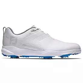 Footjoy Men's eComfort Spiked Golf Shoe White/Blue 57702