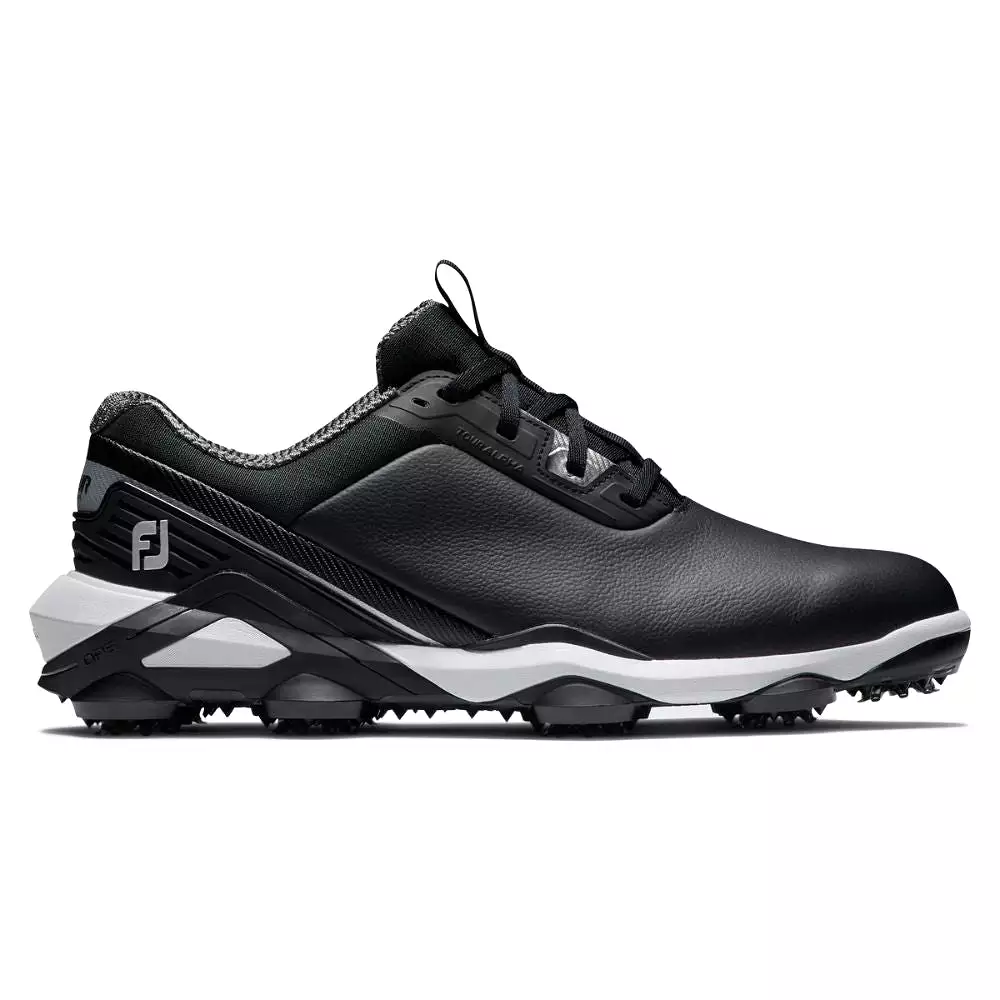 FootJoy Men's Tour Alpha Cleated Laced Golf Shoe - Black/White/Silver