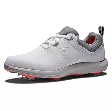 Footjoy Women's eComfort Spiked Golf Shoe White/Gray/LtGray 98640