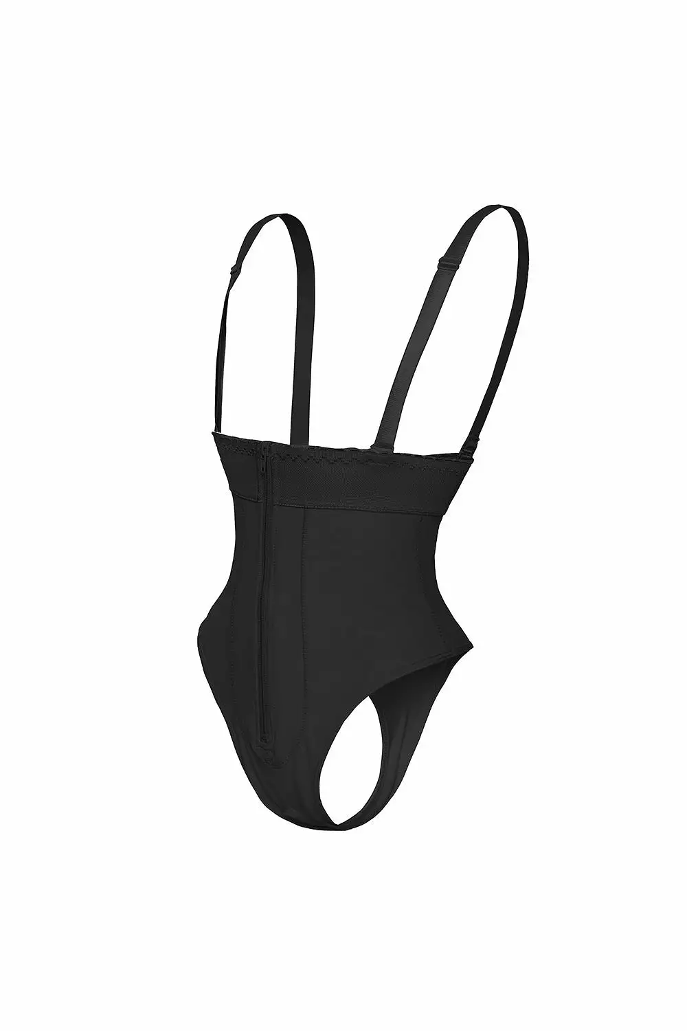 Full Size Adjustable Strap Zip-Up Shaping Bodysuit