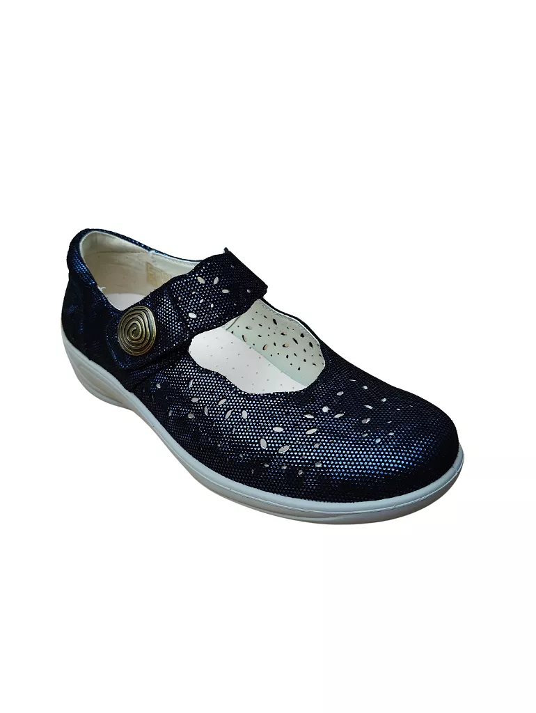 G-Comfort Wide fitting H Ladies Navy Shoe P9528LT