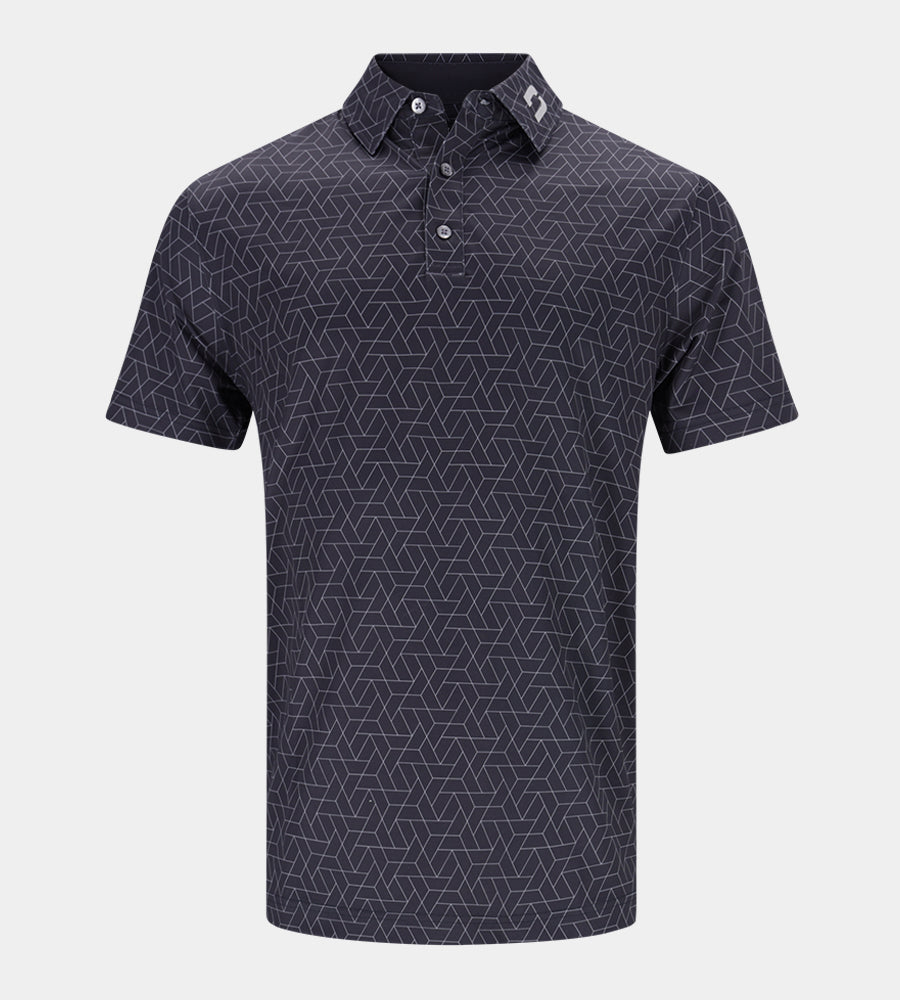 GEOMETRIC POLO - BLACK