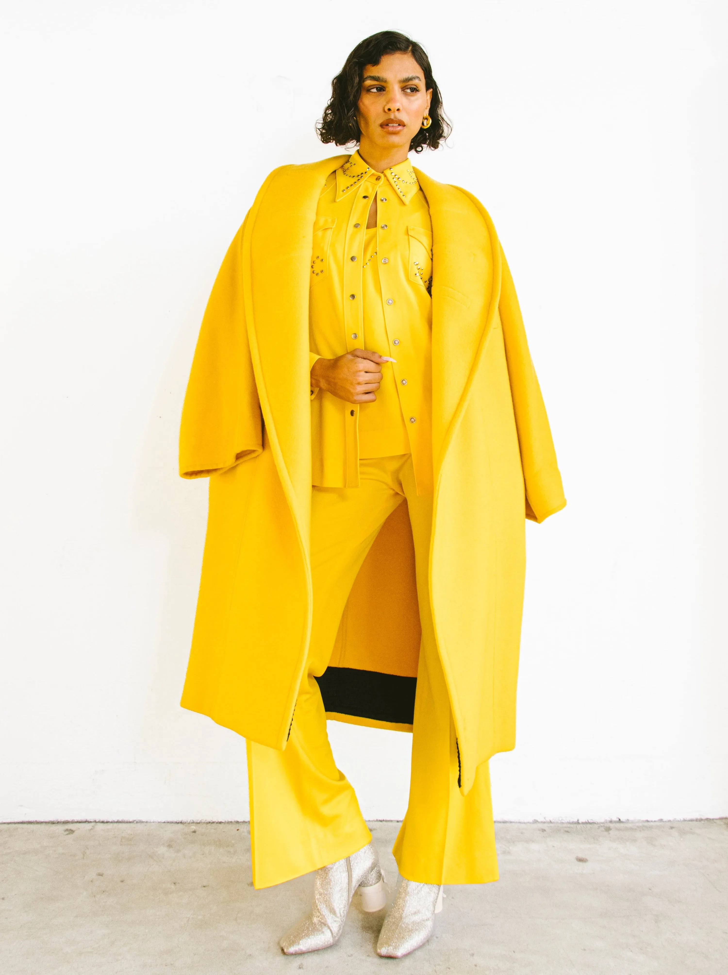 Gianfranco Ferre Yellow Overcoat