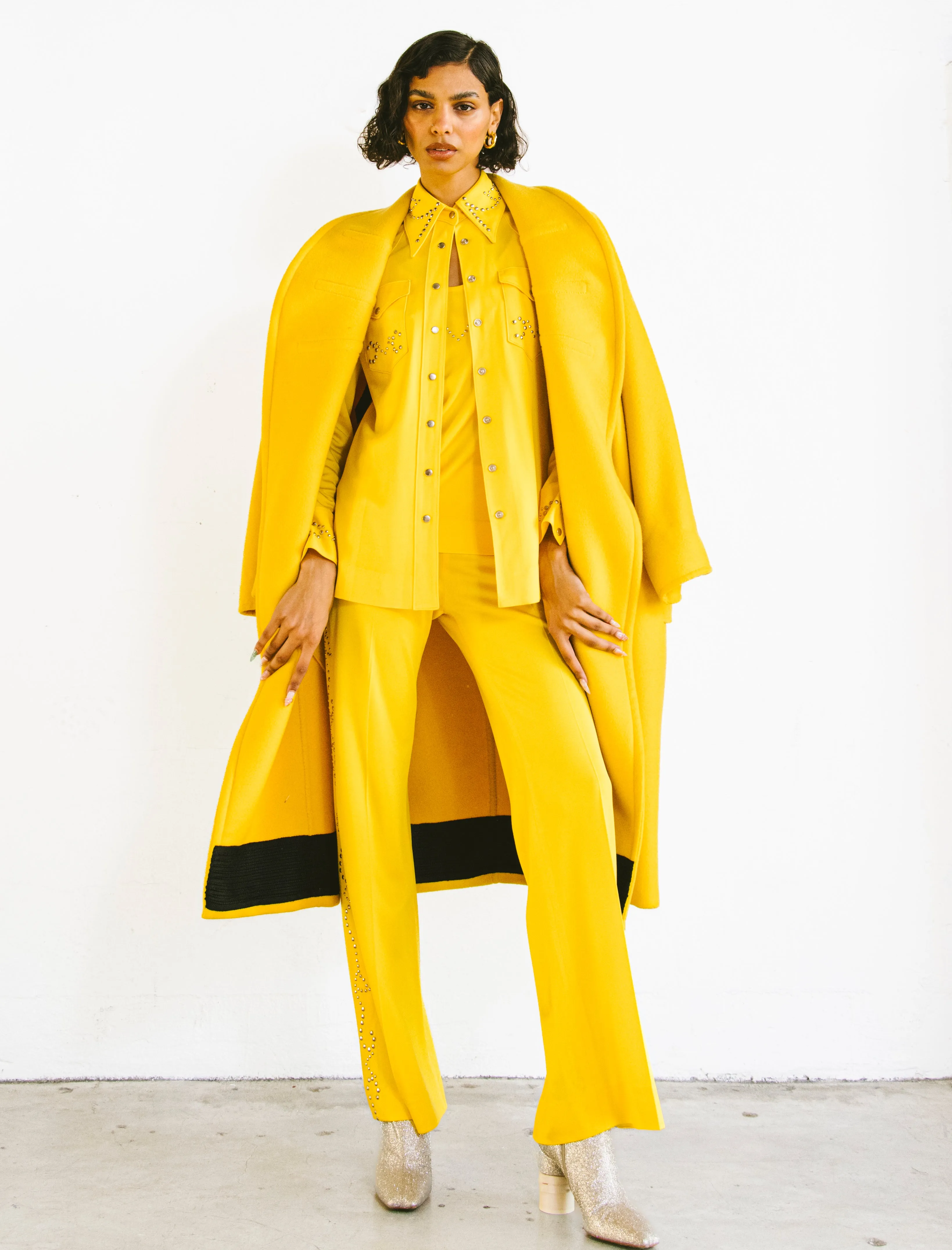 Gianfranco Ferre Yellow Overcoat