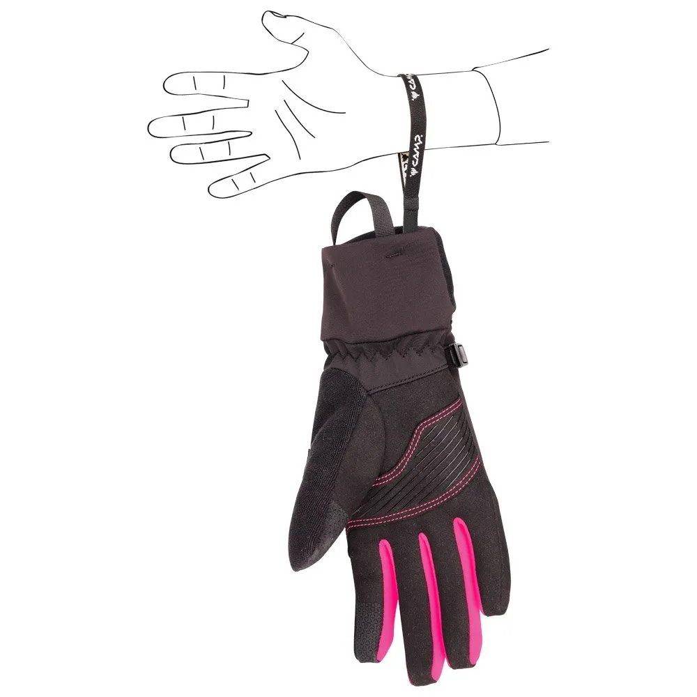 Gloves Camp ---G Comp Warm Lady Black Light Blue Fuchsia