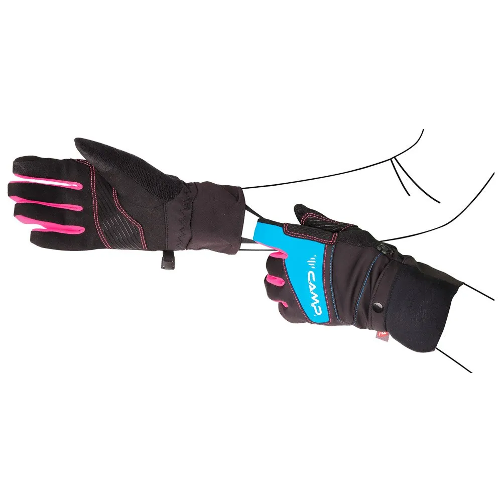 Gloves Camp ---G Comp Warm Lady Black Light Blue Fuchsia