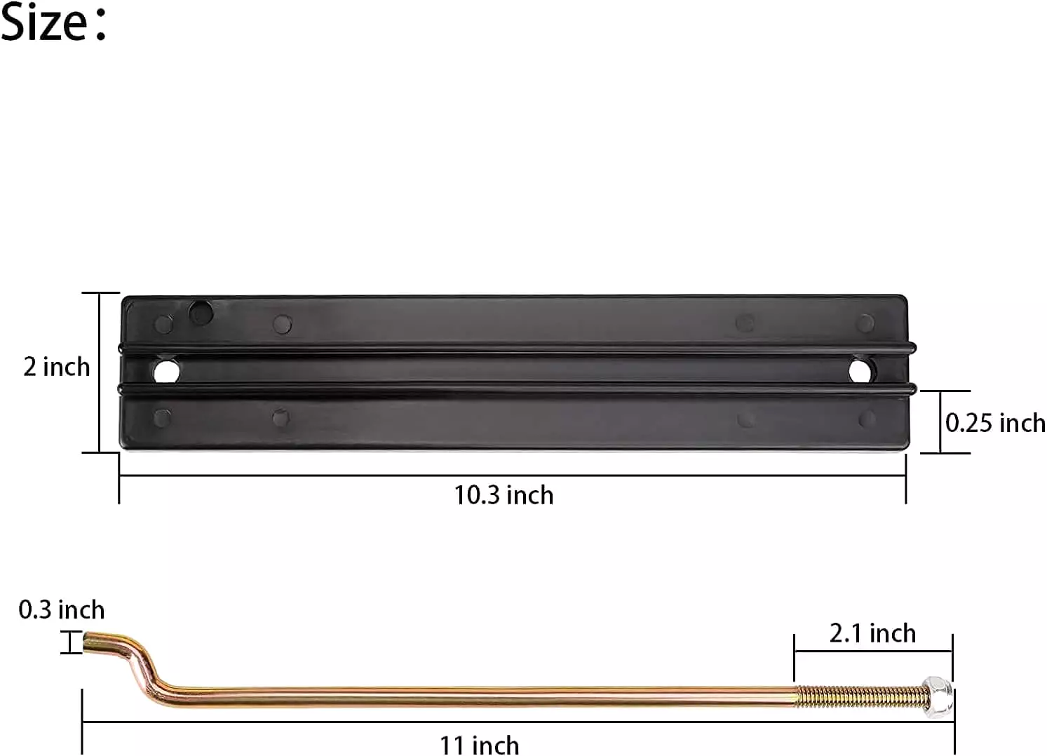 Golf Cart Accessories Battery Mounting Plate and Rod Kit 1998-2005