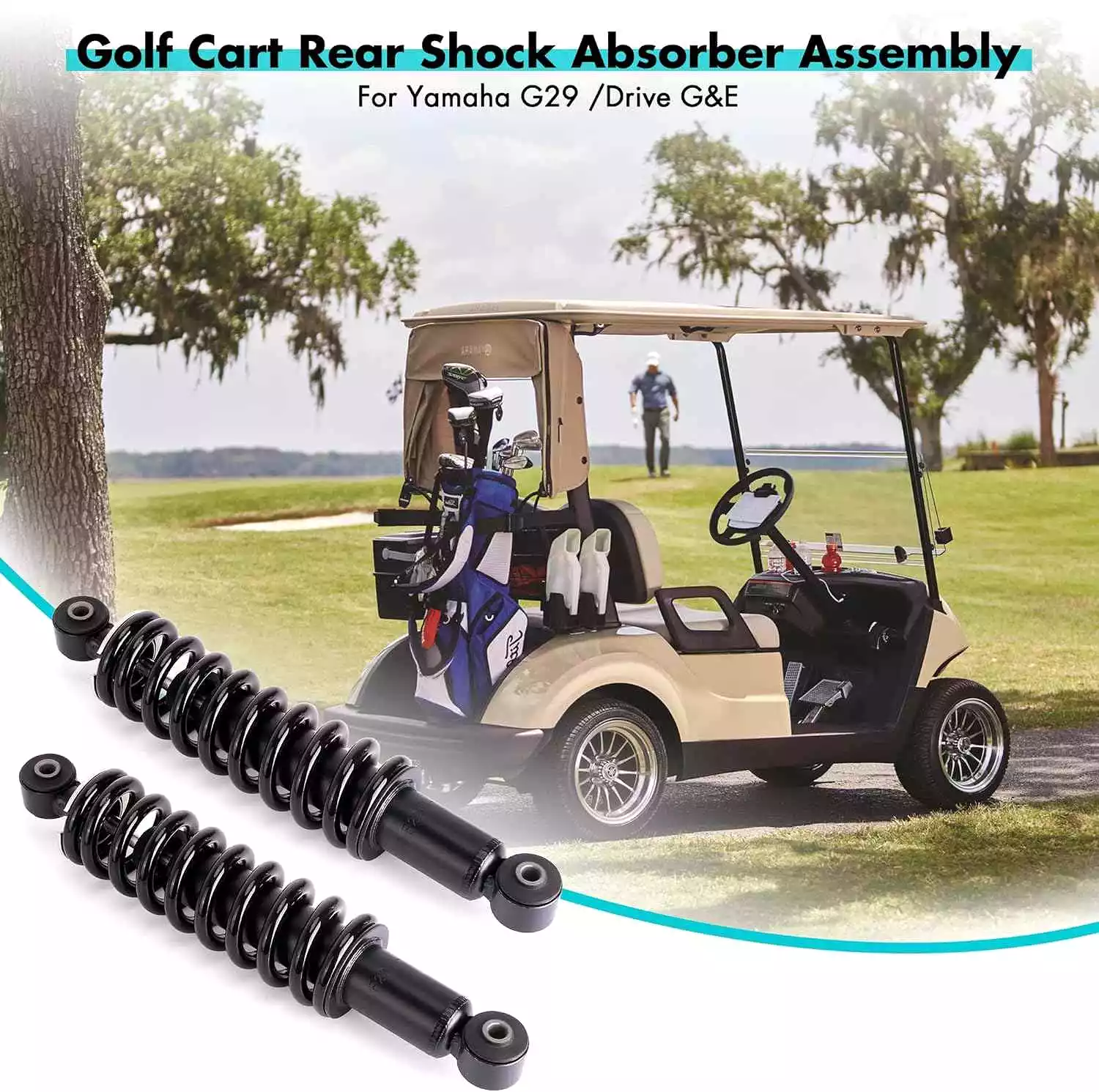 Golf Cart Rear Shock Spring Assembly for Yamaha G29 Drive Gas/Electric Models - 10L0L