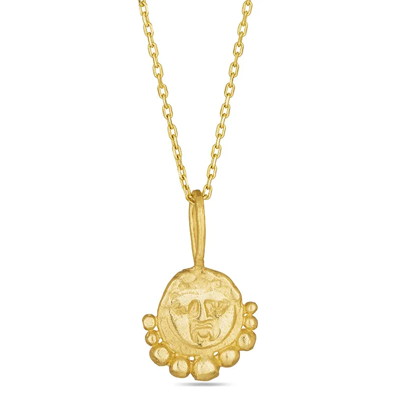 Gorgoneion Protection Pendant - Solid Gold