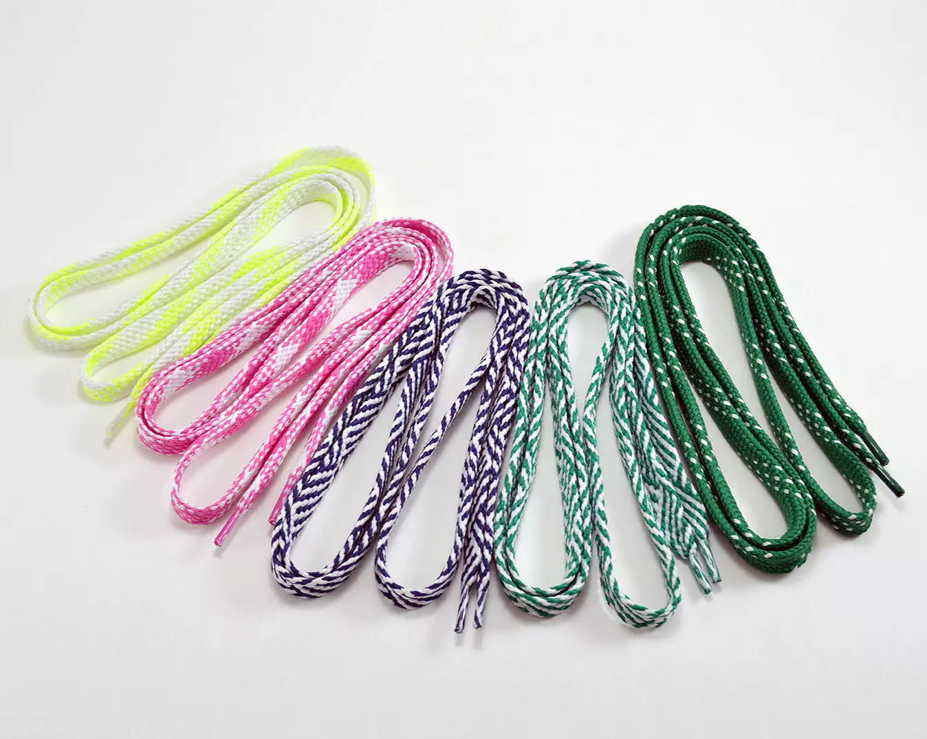 Graphic Golf Shoe Laces Green/White