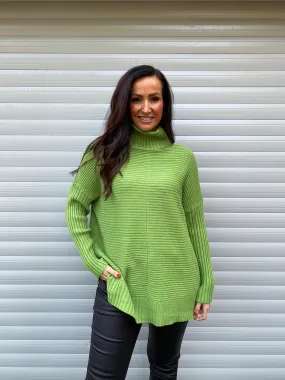 Green Premium Ribbed Knit Velma