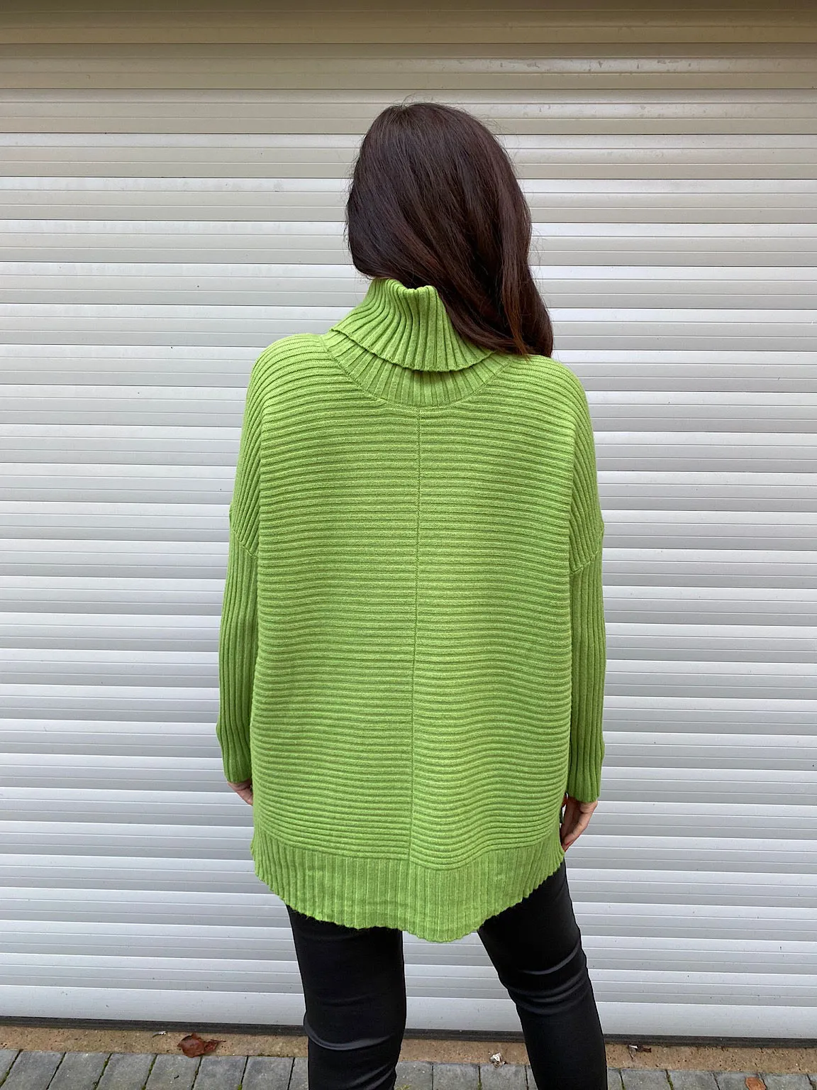 Green Premium Ribbed Knit Velma