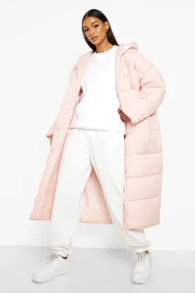 Hooded Longline Puffer Coat