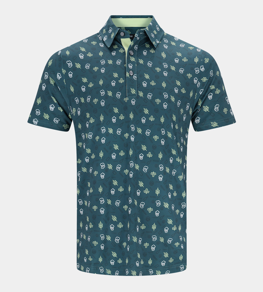 HOPS N BARLEY POLO - GREEN