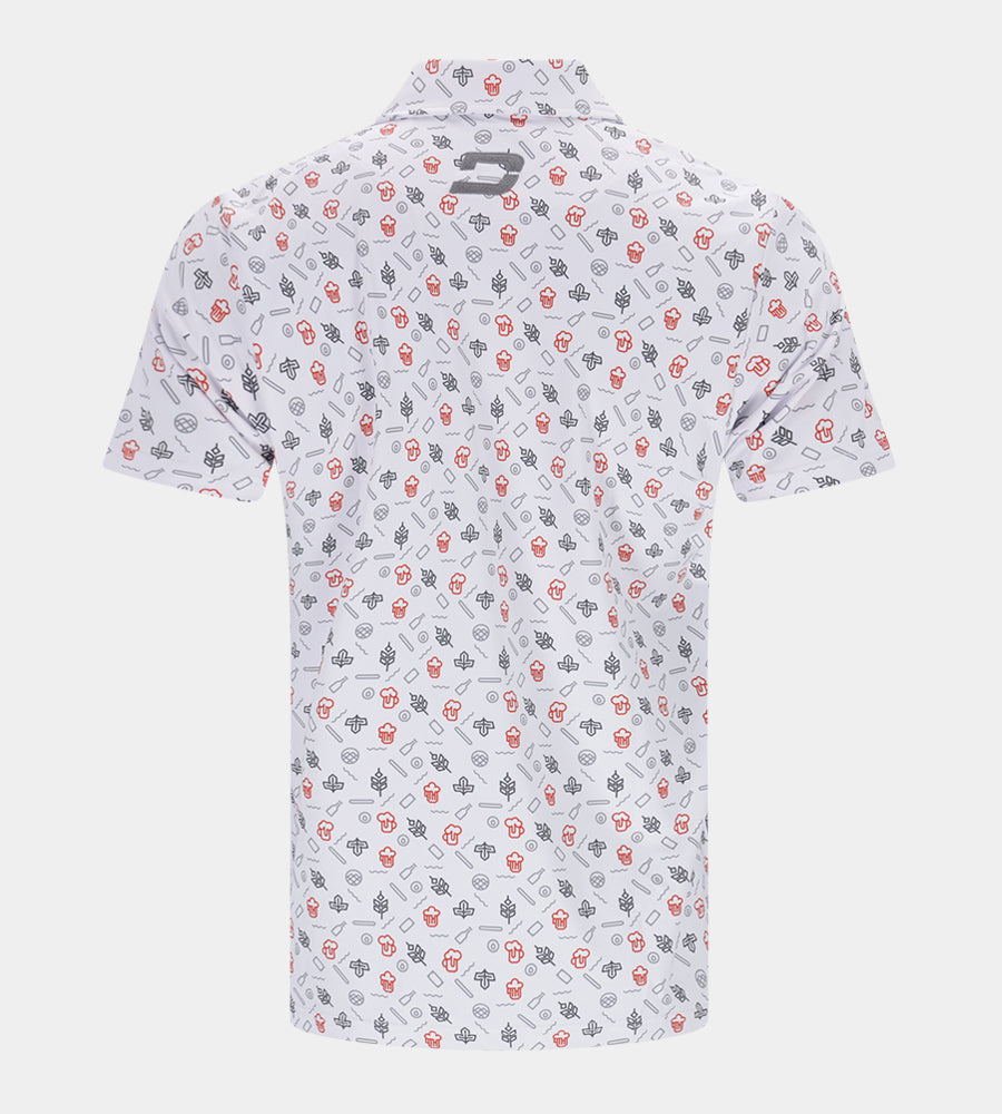 HOPS N BARLEY POLO - WHITE