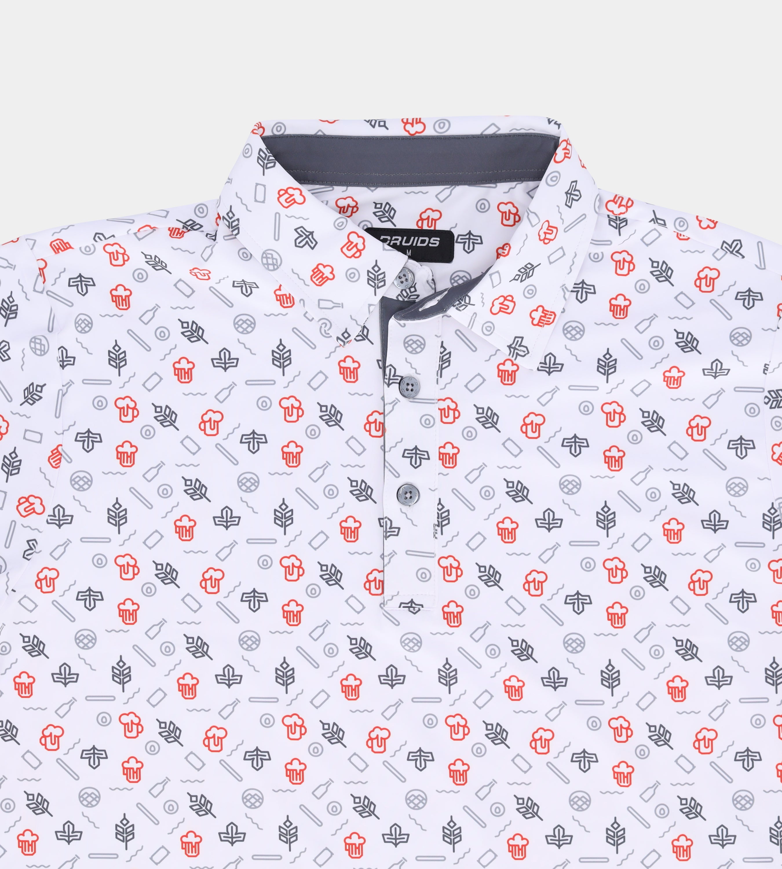 HOPS N BARLEY POLO - WHITE