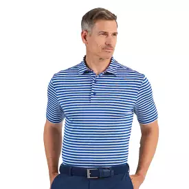 IBKUL Mens Polo Melange Stripe Ink