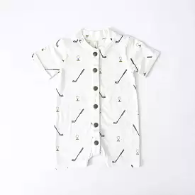 Jack Davis - Golf Short Sleeve Snap Romper