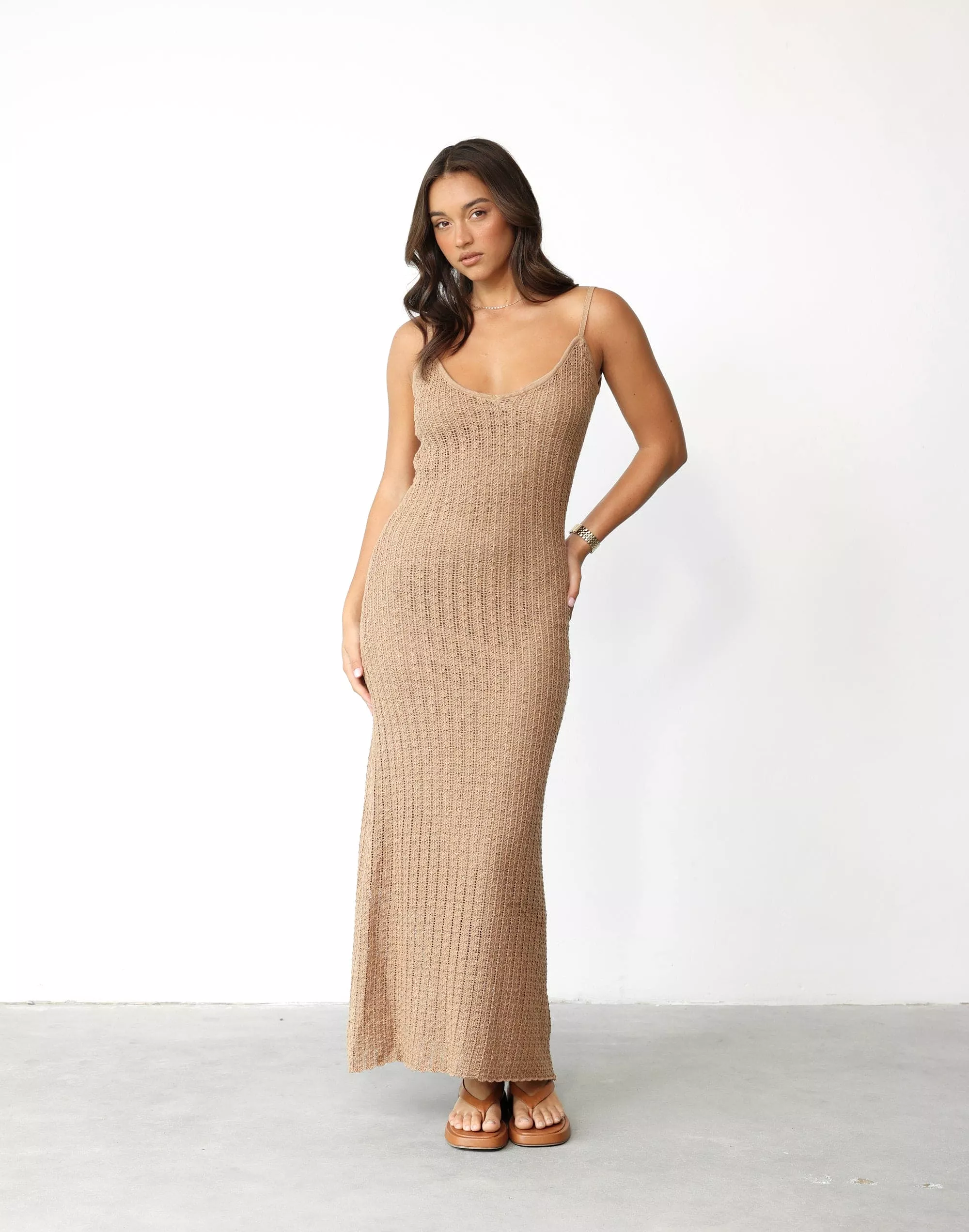 Janise Maxi Dress (Mocha)