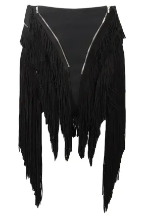 JAY AHR FRINGED CREPE MINI SKIRT FR 34 UK 6