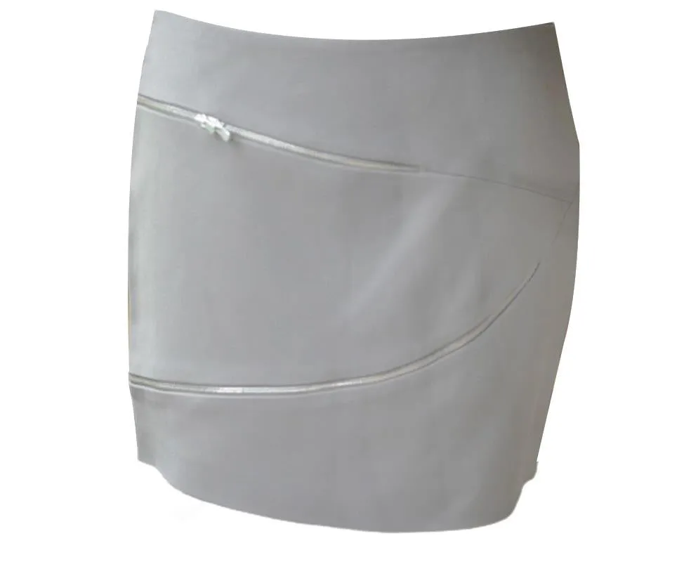 JAY AHR ZIP DETAILED CREPE MINI SKIRT FR 34 UK 8