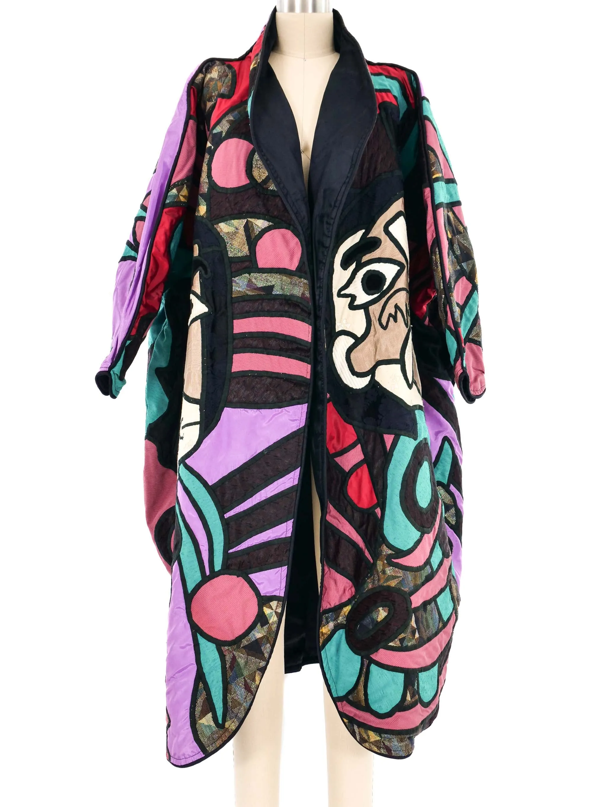 Judith Roberts Art To Wear Patchwork Overcoat