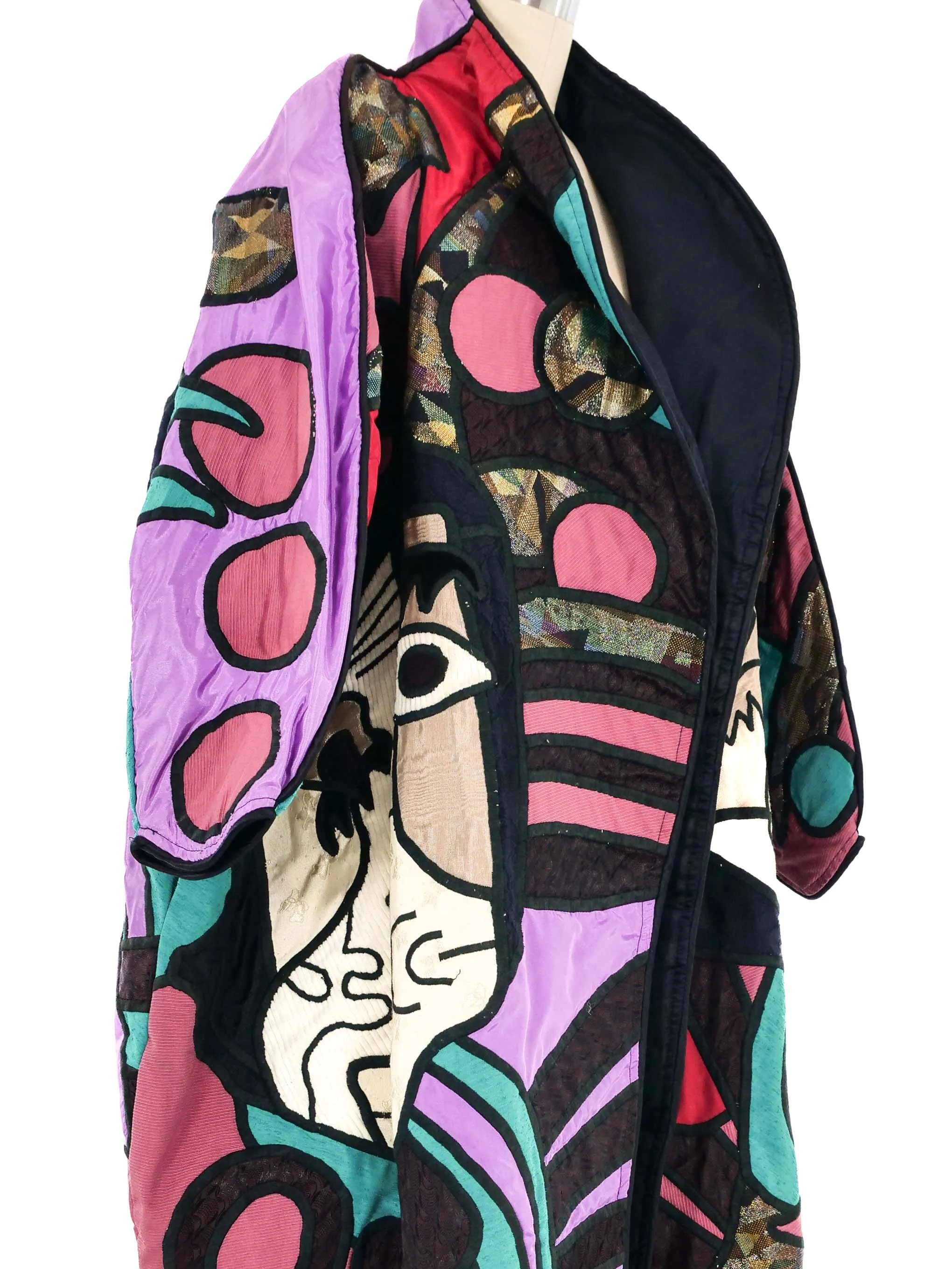 Judith Roberts Art To Wear Patchwork Overcoat