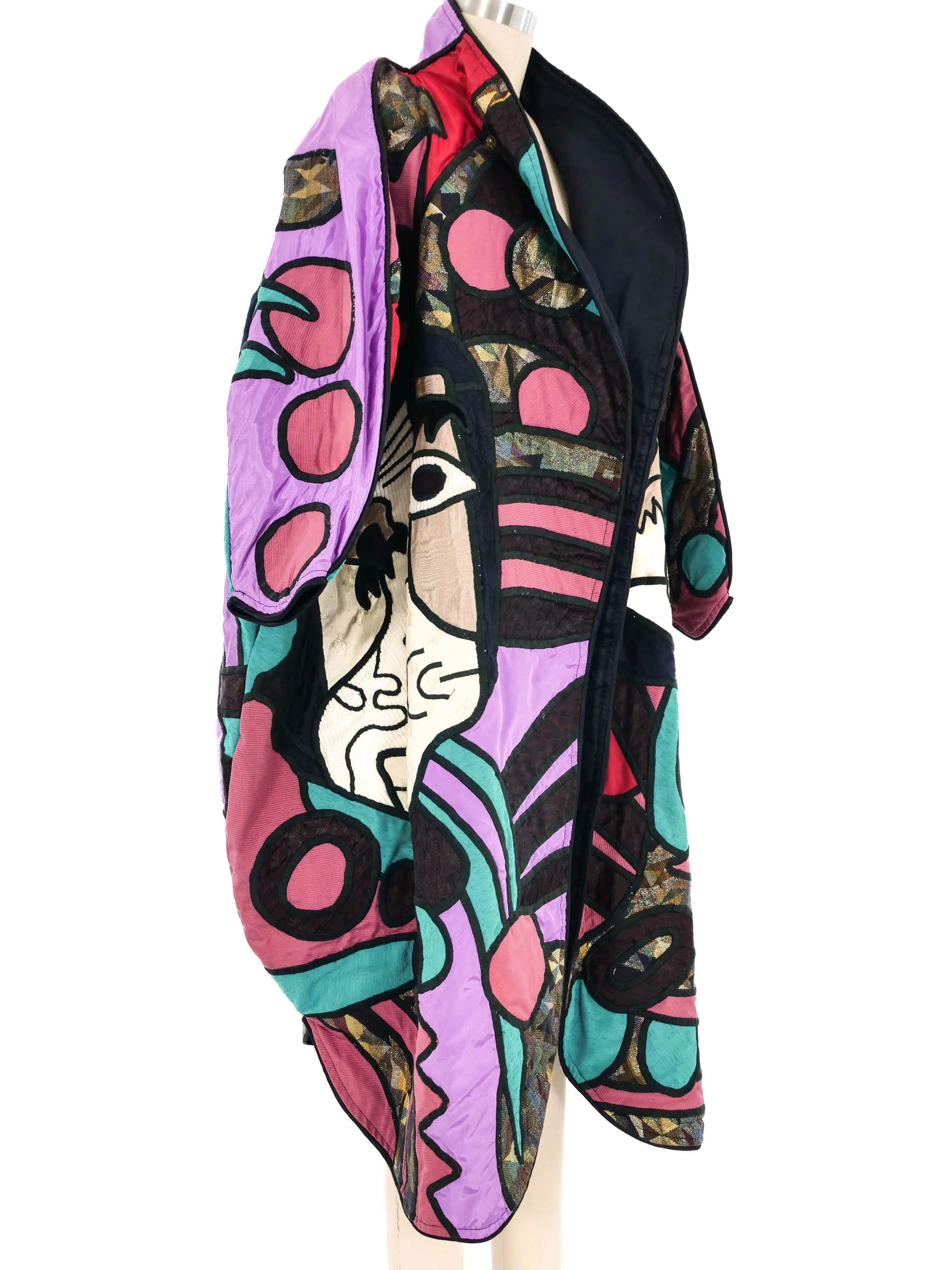 Judith Roberts Art To Wear Patchwork Overcoat