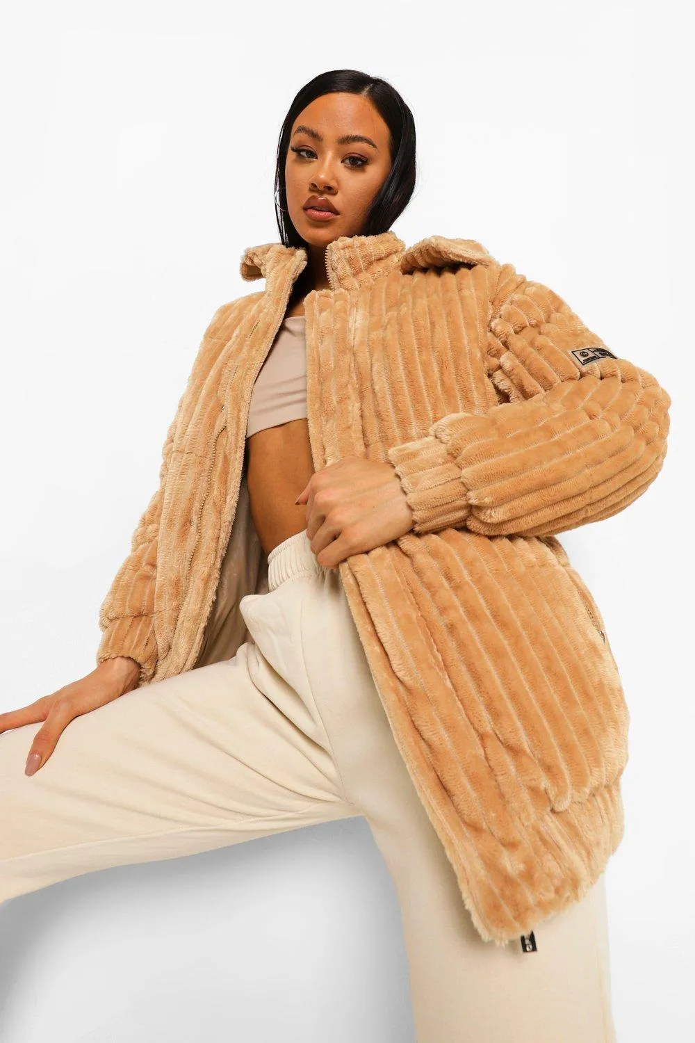 Jumbo Cord Oversized Puffer Coat