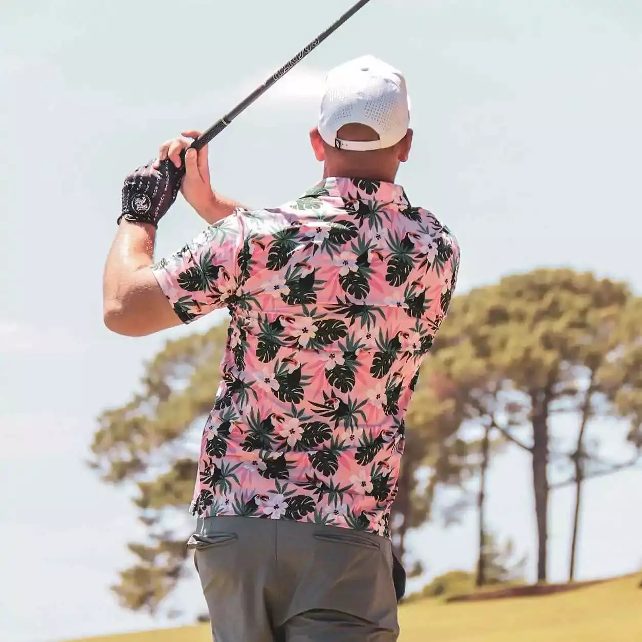 Jungle Time Cool Tech Performance Golf Polo