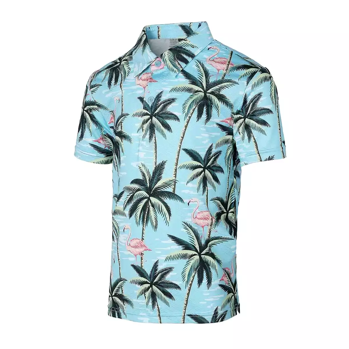 KIDS Palm Paradise Cool Tech Performance Golf Polo