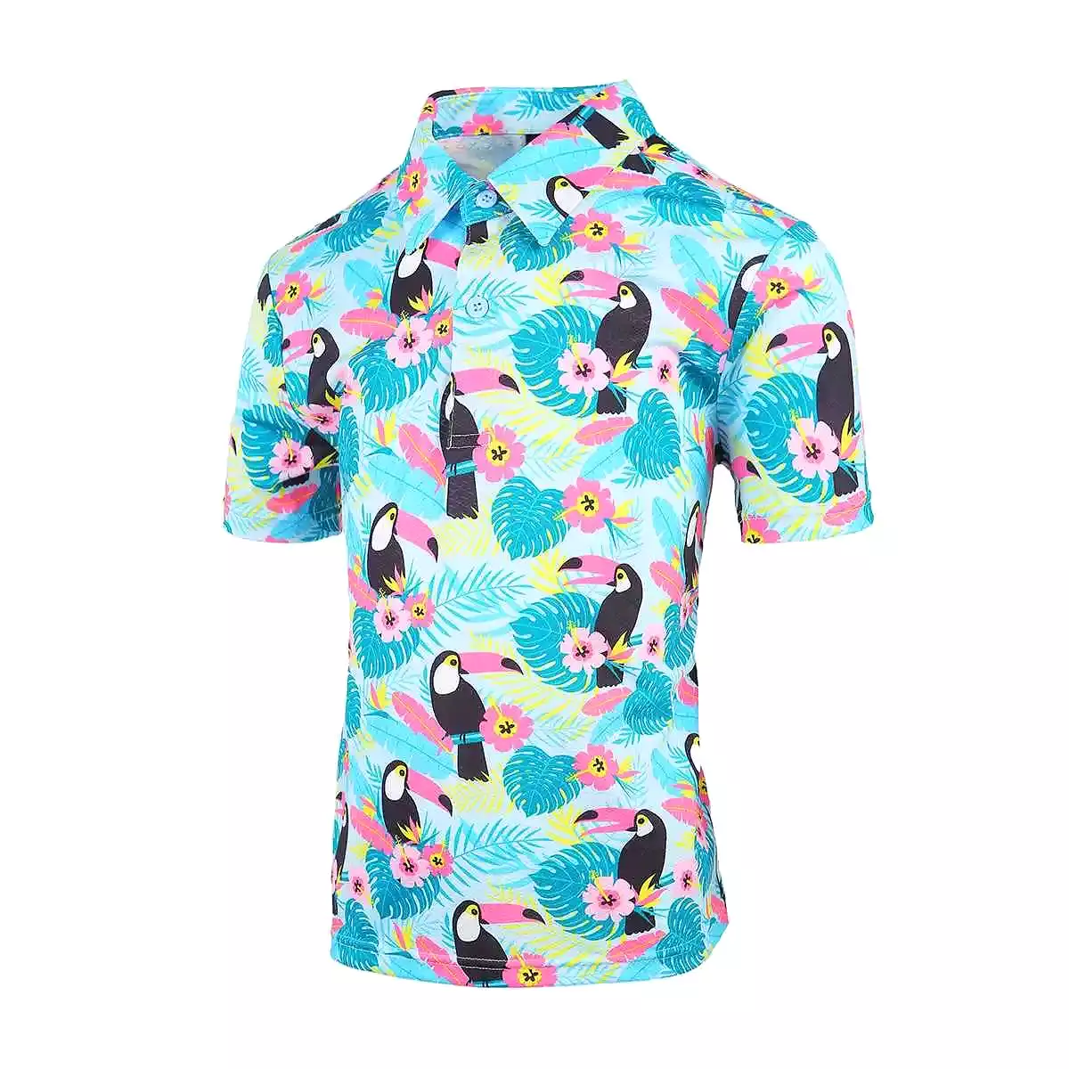 KIDS Toucan Cam Cool Tech Performance Golf Polo