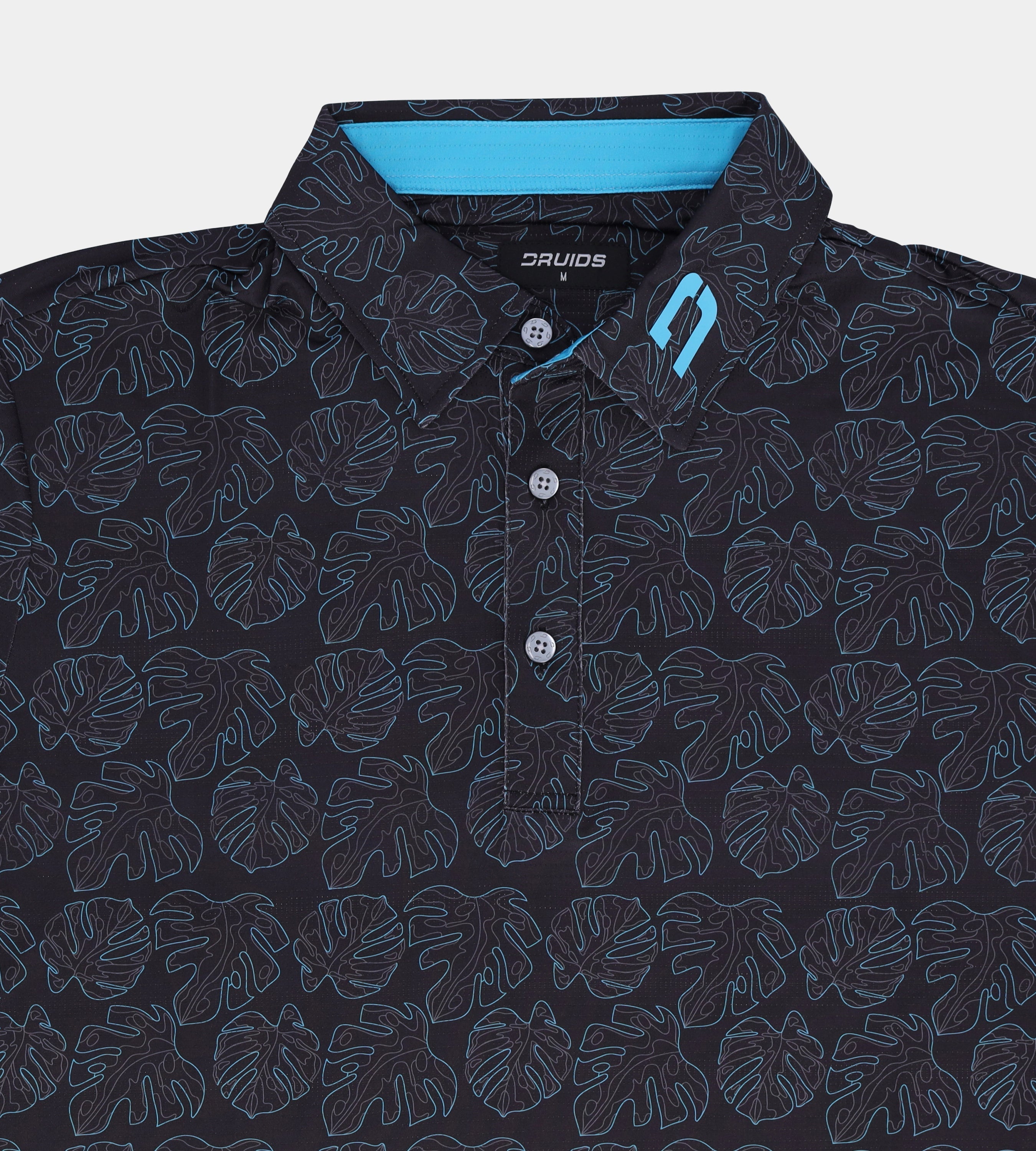 LEAFY POLO - BLACK