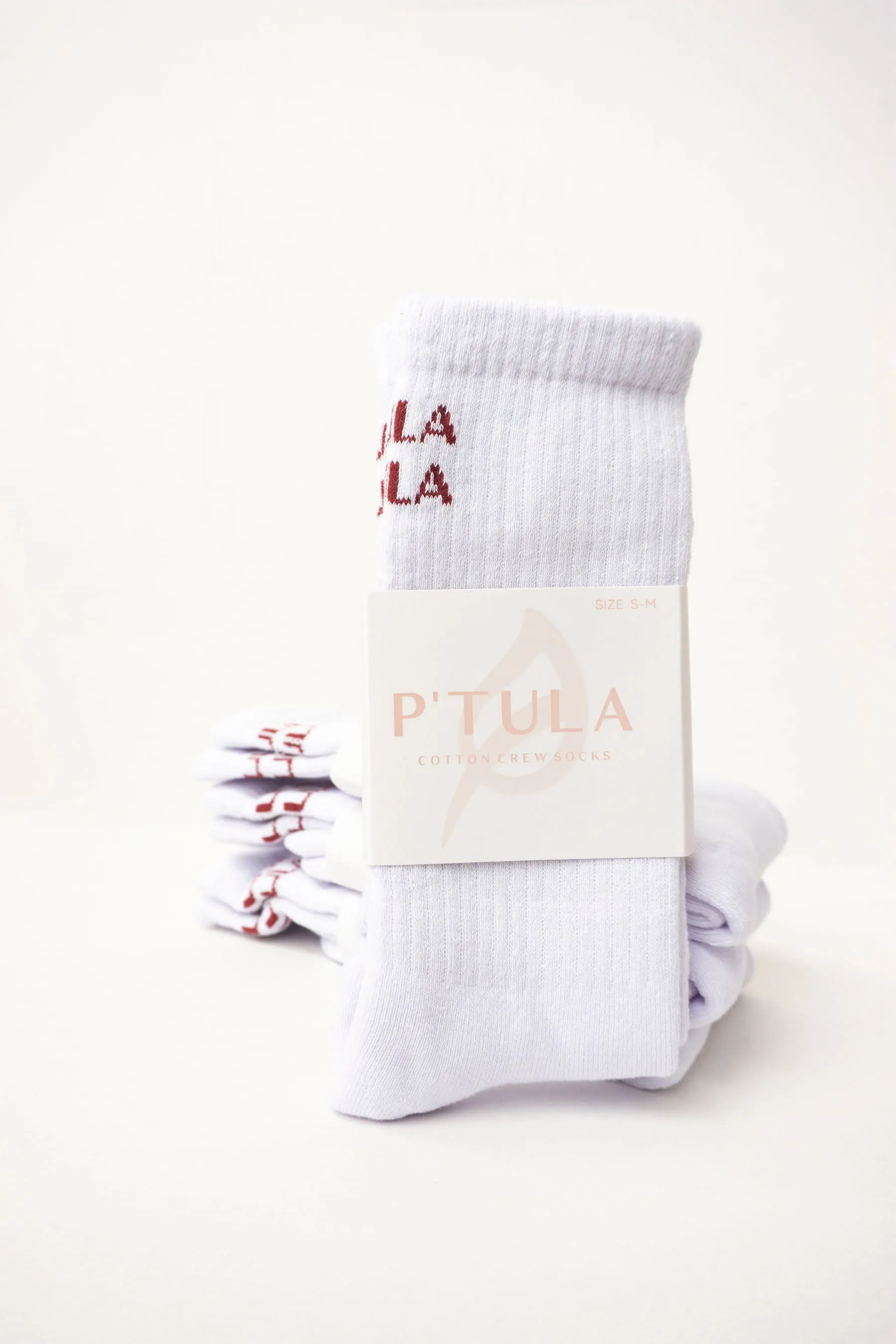 Logo Crew Sock - Cranberry (3 Pack)