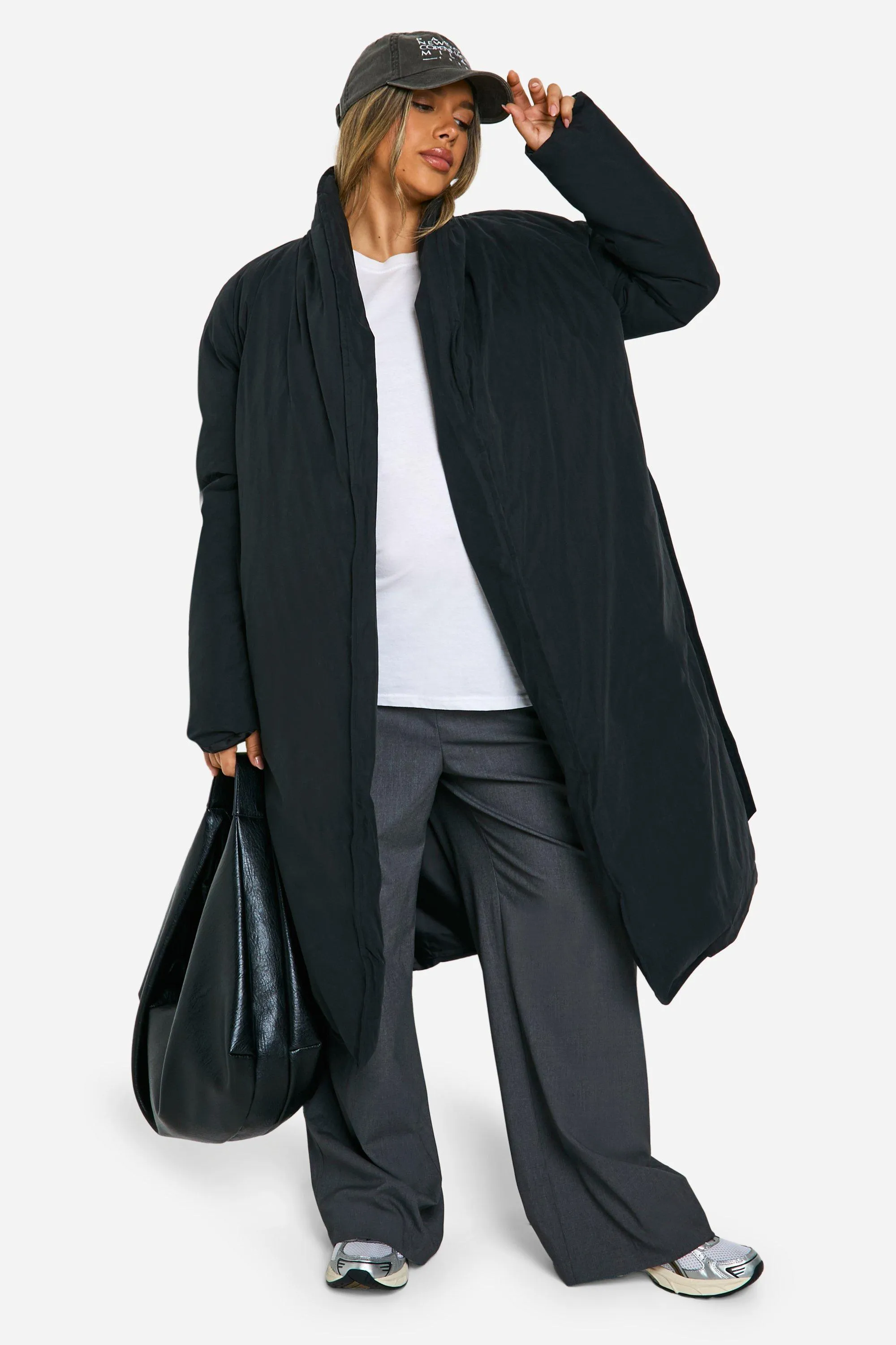 Maternity Belted Duvet Puffer Coat