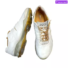 Men’s Ecco Biom Golf Shoe • White  Hydromax Yak Leather • Size 45