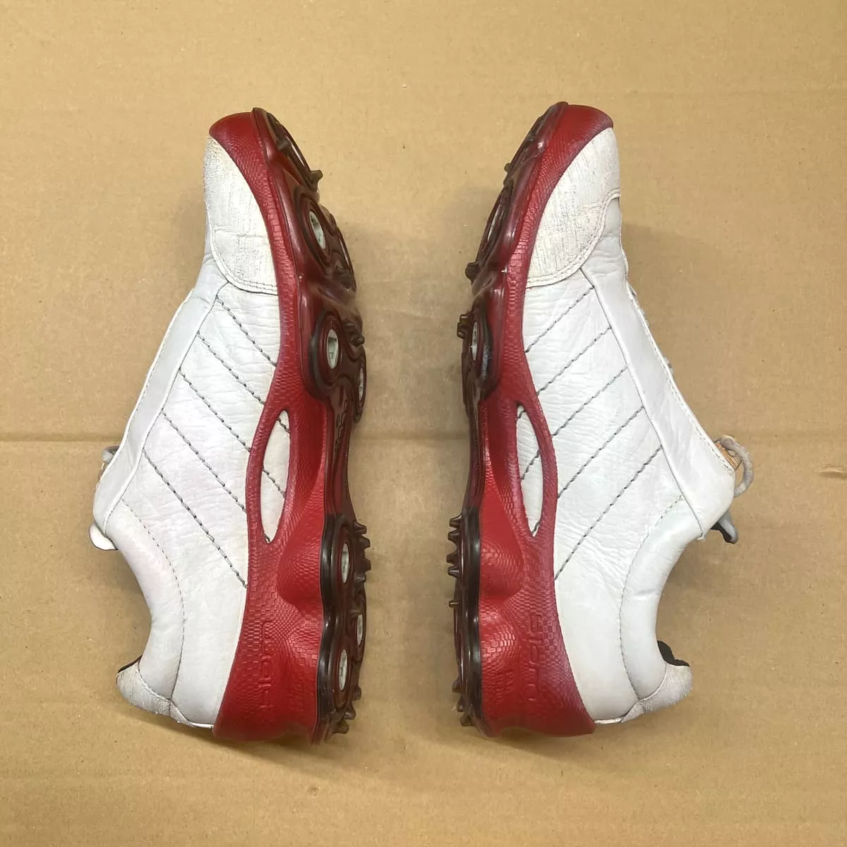 Men's Ecco Biom Golf Shoe •White/red  Gortex Yak Leather • Size 40