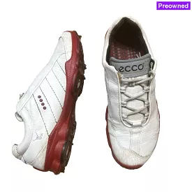 Men's Ecco Biom Golf Shoe •White/red  Gortex Yak Leather • Size 40