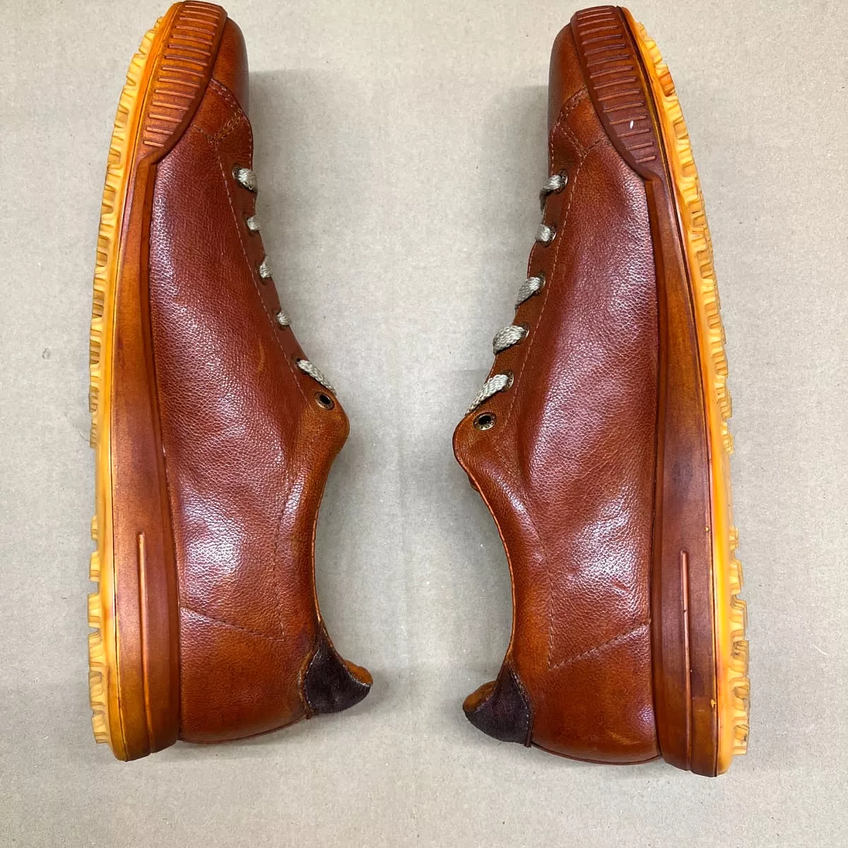 Men’s Ecco Street Premier Cleat-less Golf Shoe • Russet  Leather • Size 45