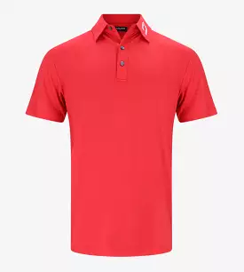 MENS PERFORMANCE GOLF POLO - RED