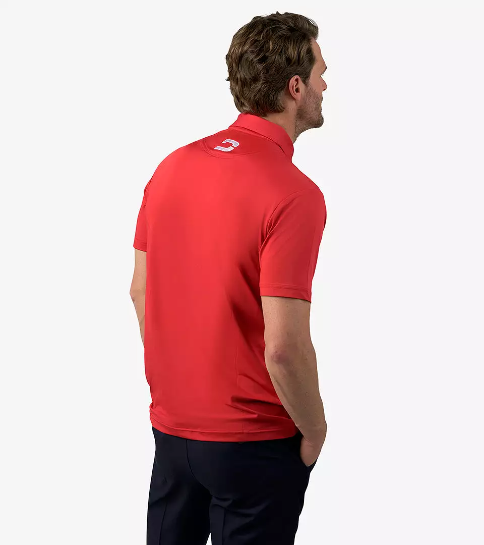 MENS PERFORMANCE GOLF POLO - RED