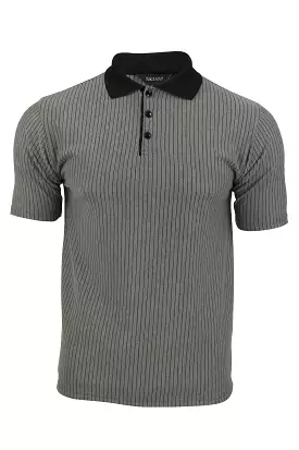 Mens Stripe Polo Shirt by Xact Clothing Short Sleeved