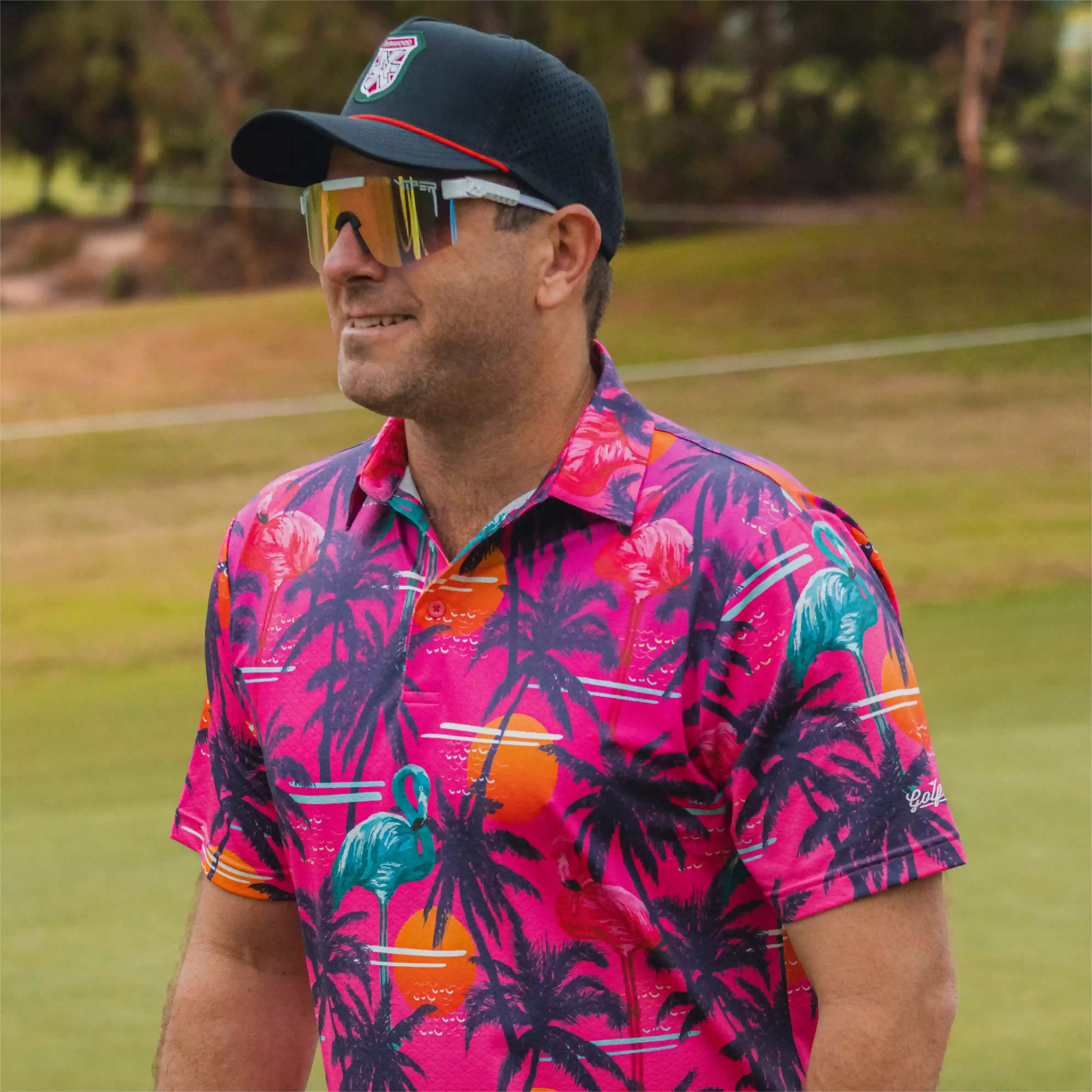 Miami Vice Summer Nights Cool Tech Performance Golf Polo