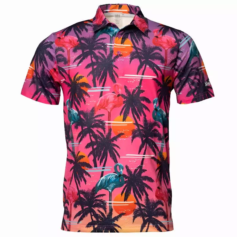 Miami Vice Summer Nights Cool Tech Performance Golf Polo