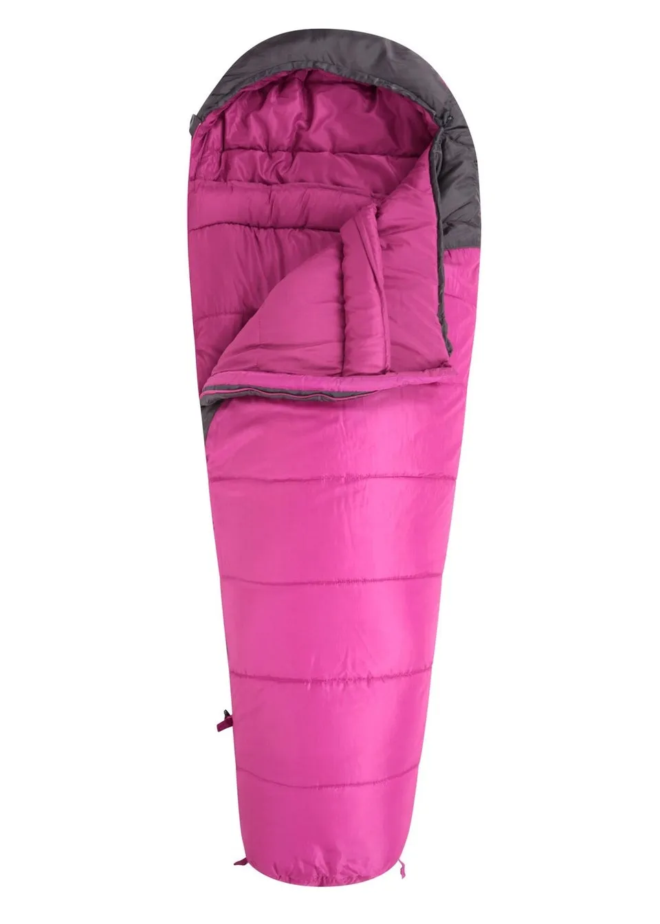 Mountain Warehouse Fuchsia Summit 250 Right Zip Winter Mummy Sleeping Bag