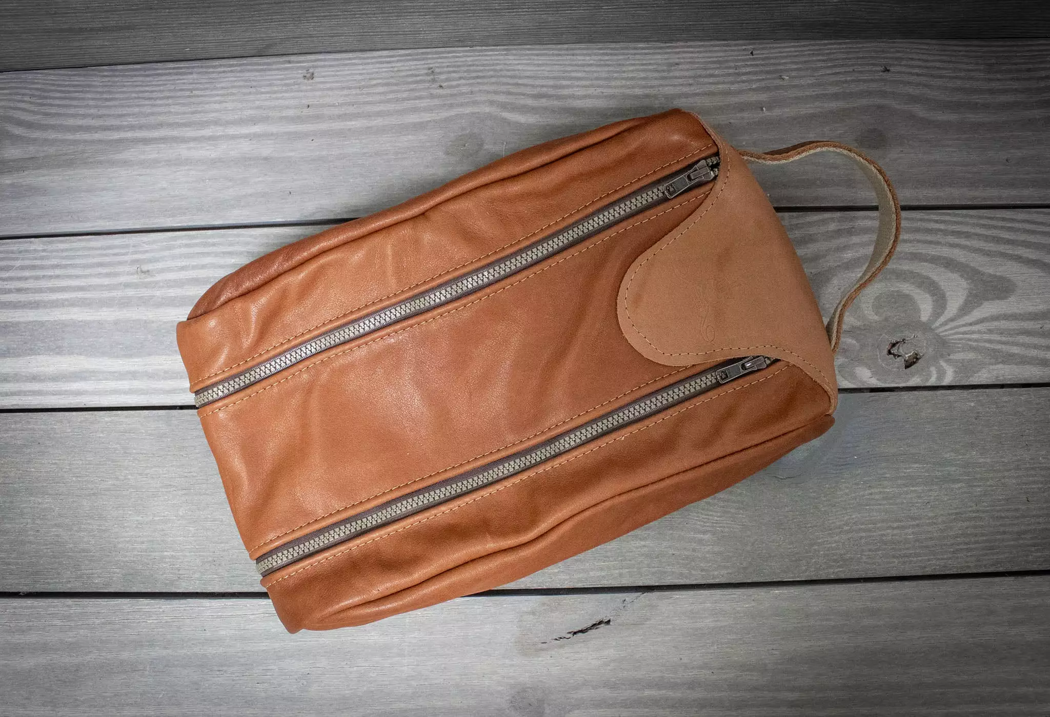 Natural Leather Golf Shoe Bag