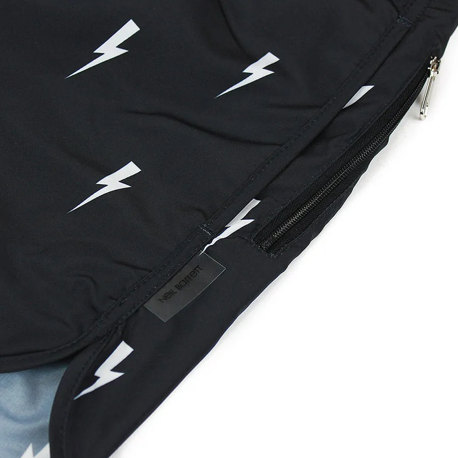 Neil Barrett - Lightning NB Swim Shorts in Black